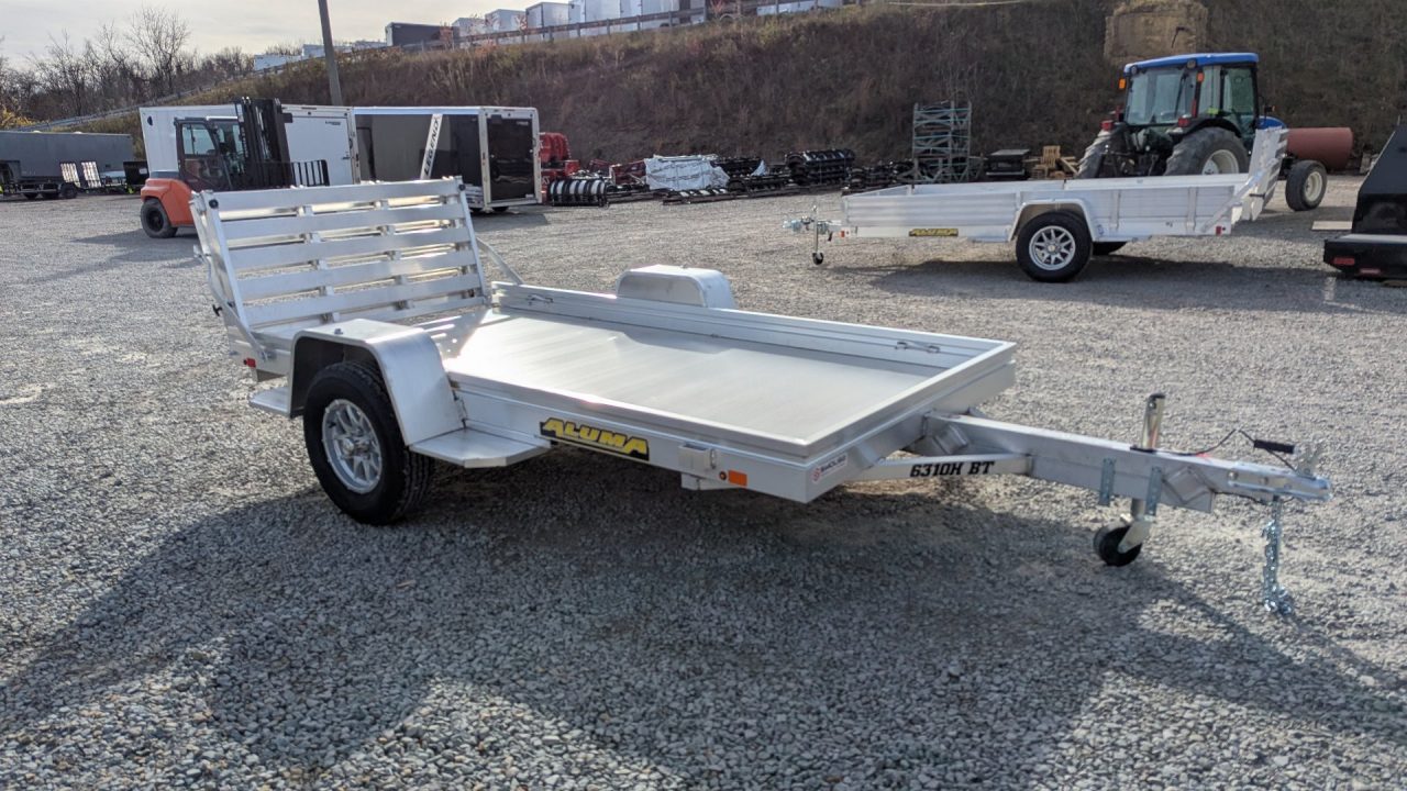 New 2027 Aluma 5'3" x 10 HD Utility Trailer w/ Bi-Fold Gate