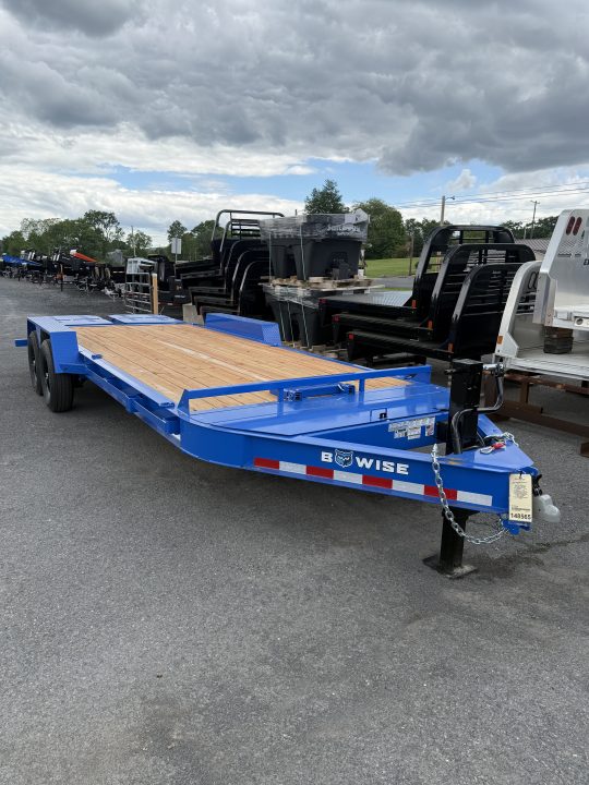New 2026 BWise 20' - 14K Equipment Trailer w/ Full Width Ramps - BLUE