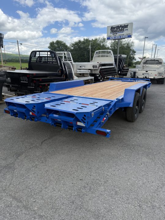 New 2026 BWise 20' - 14K Equipment Trailer w/ Full Width Ramps - BLUE