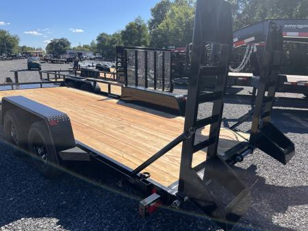 New 2026 BWISE 82x18' 10K - BLACK Equipment Trailer