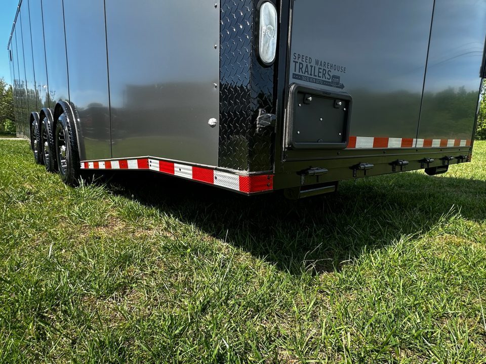 New 2026 Rock Solid Cargo 8.5x32 Race Trailer-Finished Interior-Triple 7000 TORSIONS -HD RAMP-10" BOGEY WHEELS-50 AMP ELECTRIC PACKAGE