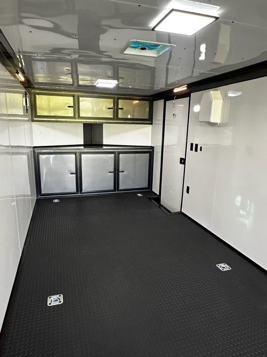 New 2026 Rock Solid Cargo 8.5x32 Race Trailer-Finished Interior-Triple 7000 TORSIONS -HD RAMP-10" BOGEY WHEELS-50 AMP ELECTRIC PACKAGE