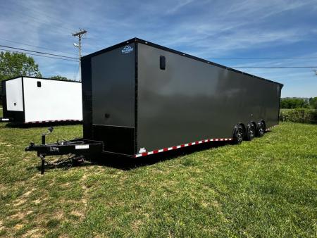 New 2026 Rock Solid Cargo 8.5x32 Race Trailer-Finished Interior-Triple 7000 TORSIONS -HD RAMP-10" BOGEY WHEELS-50 AMP ELECTRIC PACKAGE
