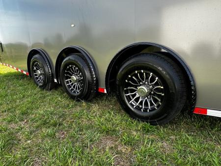 New 2026 Rock Solid Cargo 8.5x32 Race Trailer-Finished Interior-Triple 7000 TORSIONS -HD RAMP-10" BOGEY WHEELS-50 AMP ELECTRIC PACKAGE