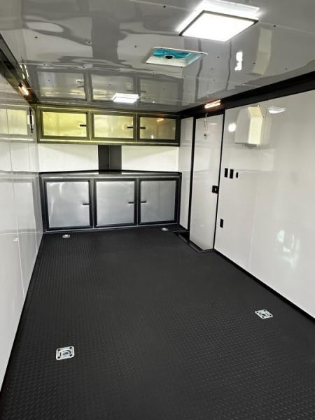 New 2026 Rock Solid Cargo 8.5x32 Race Trailer-Finished Interior-Triple 7000 TORSIONS -HD RAMP-10" BOGEY WHEELS-50 AMP ELECTRIC PACKAGE