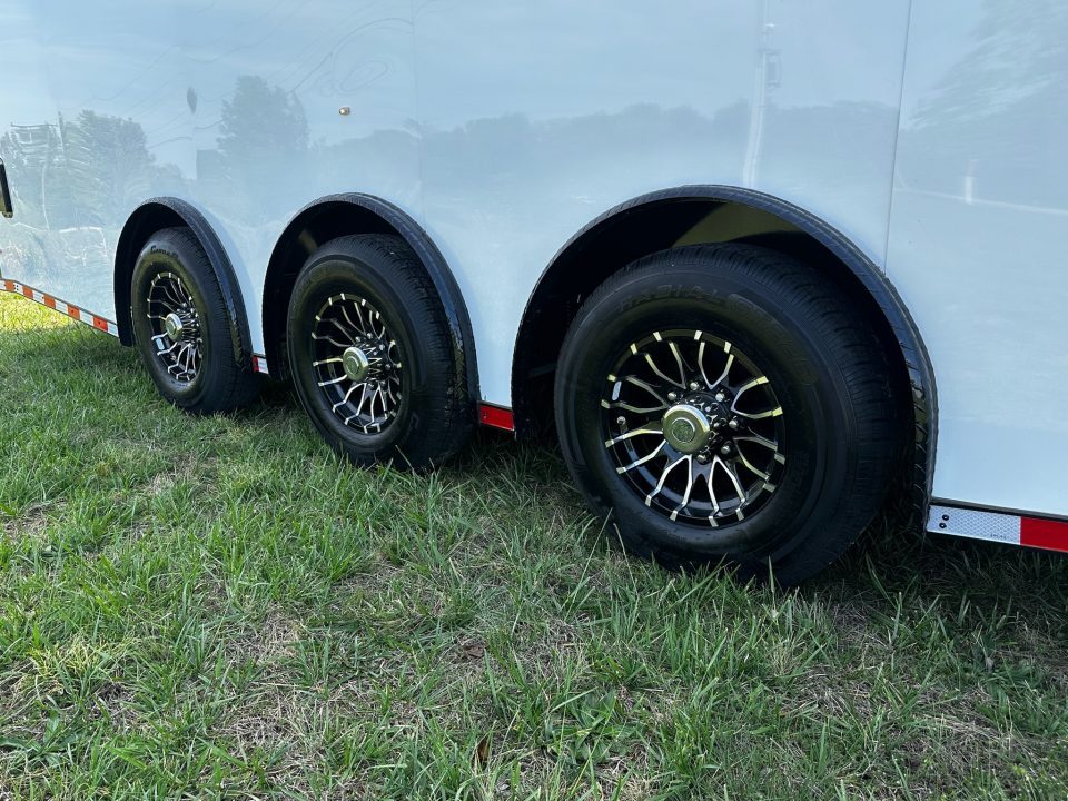 New 2026 Rock Solid Cargo 8.5x28 Race Trailer-Finished Interior-Triple 7000 TORSIONS -HD RAMP-10" BOGEY WHEELS