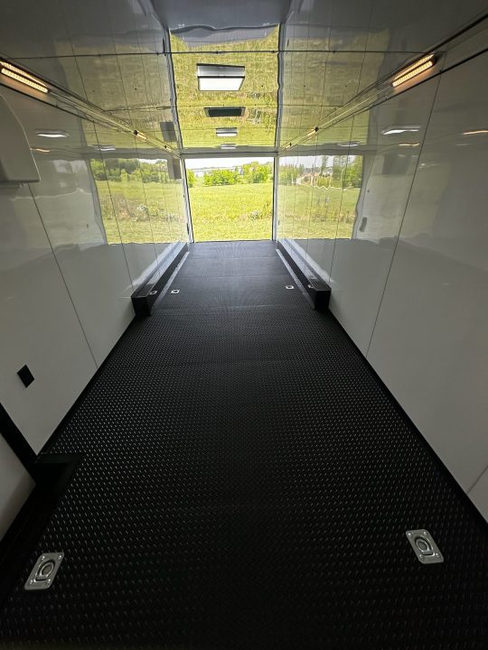 New 2026 Rock Solid Cargo 8.5x28 Race Trailer-Finished Interior-Triple 7000 TORSIONS -HD RAMP-10" BOGEY WHEELS