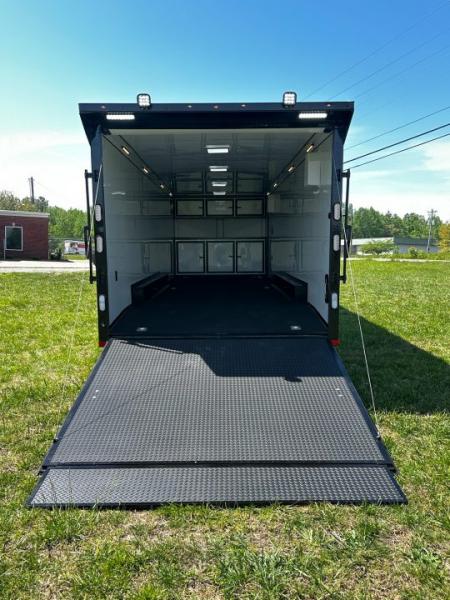 New 2026 Rock Solid Cargo 8.5x28 Race Trailer-Finished Interior-Triple 7000 TORSIONS -HD RAMP-10" BOGEY WHEELS