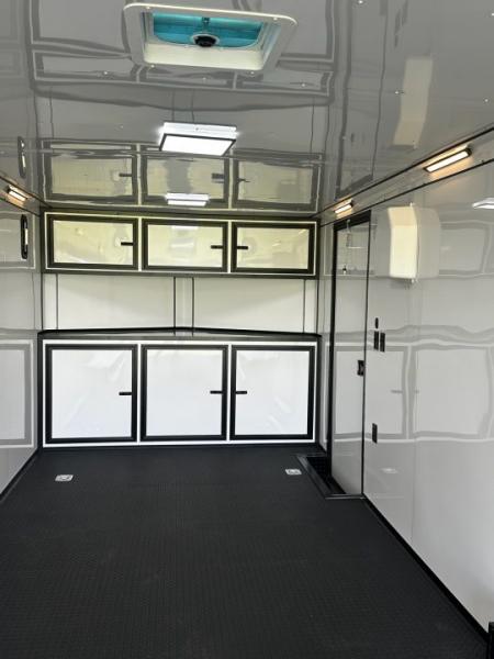 New 2026 Rock Solid Cargo 8.5x28 Race Trailer-Finished Interior-Triple 7000 TORSIONS -HD RAMP-10" BOGEY WHEELS