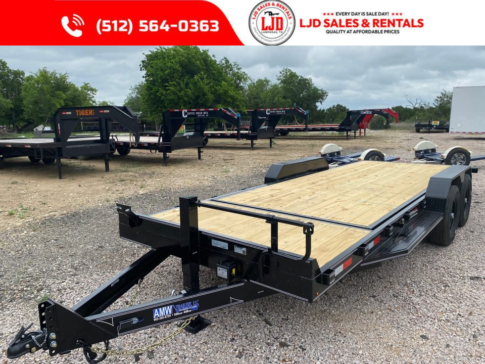 New 2026 AMW - Tilt / Equipment Trailer 83" X 22' - Heavy Duty - 16K GVWR