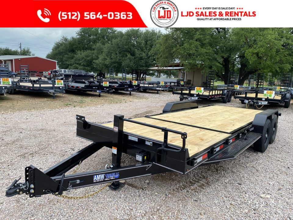New 2026 AMW - Tilt / Equipment Trailer 83" X 22' - Heavy Duty - 16K GVWR