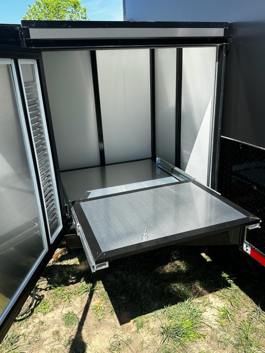 New 8.5x32 Race Trailer-7'6" Interior-Finished Interior-FLAT FRONT-7000lbs Triple Torsions-24ft Awning- HD Ramp- GEN BOX