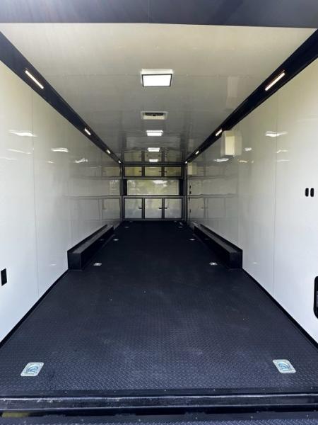 New 8.5x32 Race Trailer-7'6" Interior-Finished Interior-FLAT FRONT-7000lbs Triple Torsions-24ft Awning- HD Ramp- GEN BOX