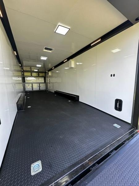 New 8.5x32 Race Trailer-7'6" Interior-Finished Interior-FLAT FRONT-7000lbs Triple Torsions-24ft Awning- HD Ramp- GEN BOX