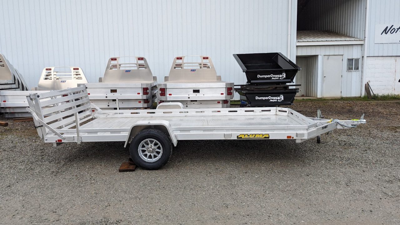 New 2027 Aluma 6'6" x 14 HD Utility Trailer w/ Bi-Fold Gate