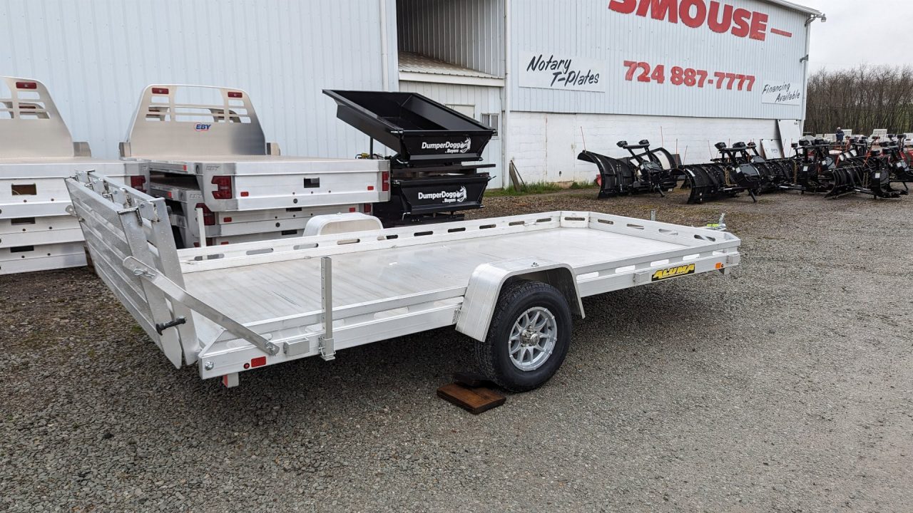 New 2027 Aluma 6'6" x 14 HD Utility Trailer w/ Bi-Fold Gate