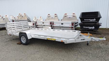 New 2027 Aluma 6'6  x 14 HD Utility Trailer w/ Bi-Fold Gate