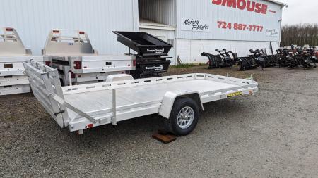 New 2027 Aluma 6'6" x 14 HD Utility Trailer w/ Bi-Fold Gate