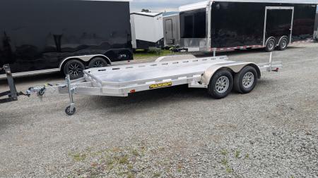 New 2027 Aluma 6'6" x 16' Tandem Axle Utility Trailer w/ Underbody Ramps
