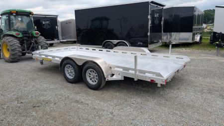 New 2027 Aluma 6'6  x 16' Tandem Axle Utility Trailer w/ Underbody Ramps
