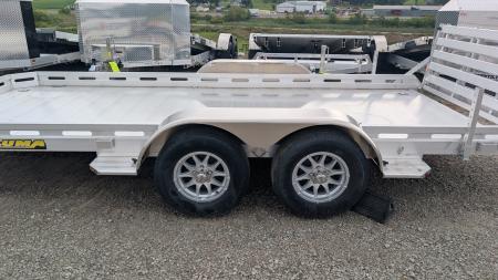 New 2027 Aluma 6'6" x 16' Tandem Axle Utility Trailer w/ Bi-Fold Gate