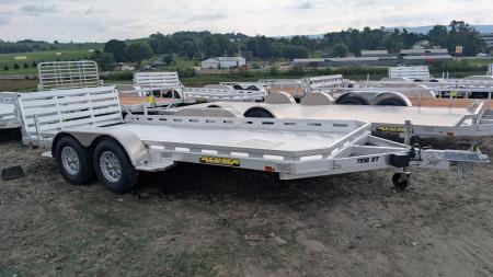 New 2027 Aluma 6'6  x 16' Tandem Axle Utility Trailer w/ Bi-Fold Gate