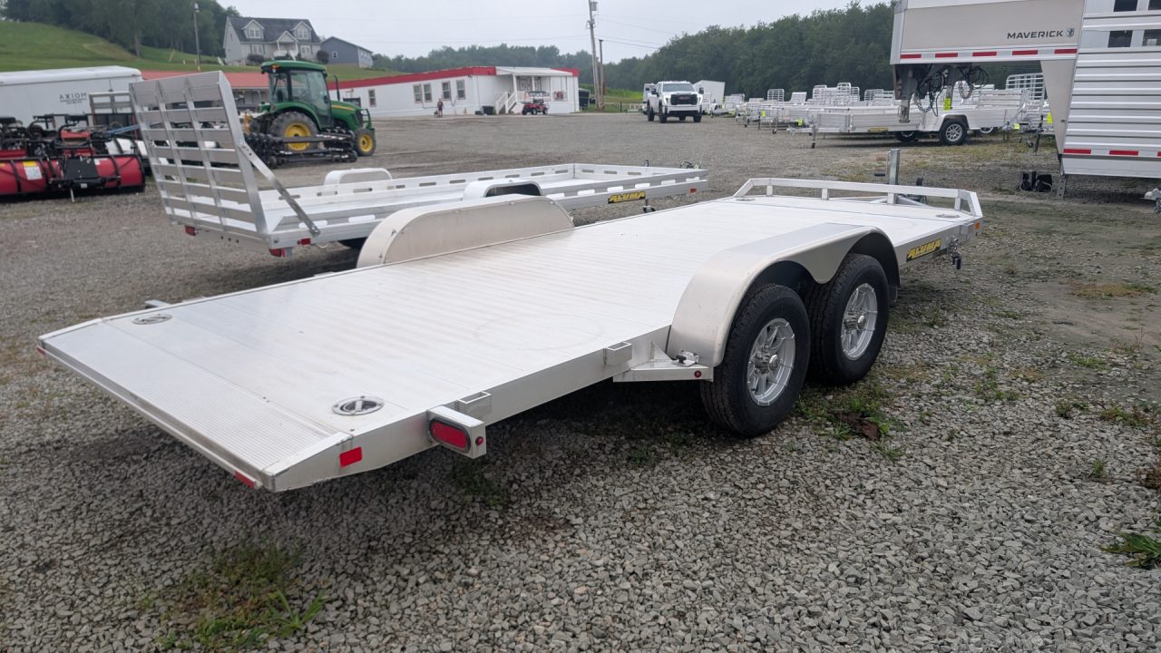 New 2027 Aluma 16' (20" Stationary + 16' TILT) Tilt Car Hauler Trailer