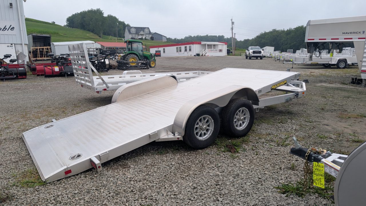New 2027 Aluma 16' (20" Stationary + 16' TILT) Tilt Car Hauler Trailer
