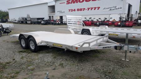 New 2027 Aluma 16' (20" Stationary + 16' TILT) Tilt Car Hauler Trailer