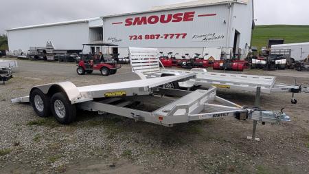 New 2027 Aluma 16' (20" Stationary + 16' TILT) Tilt Car Hauler Trailer