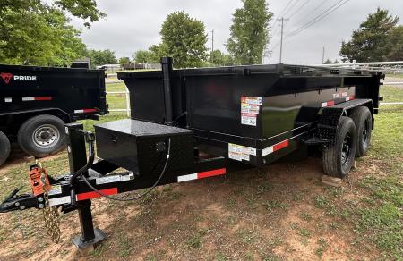 New 2026 Texas Pride Trailers 7x12x2 Tandem Axles Dump Trailer -7k Axles- Equipment Ramps