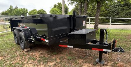 New 2026 Texas Pride Trailers 7x12x2 Tandem Axles Dump Trailer -7k Axles- Equipment Ramps