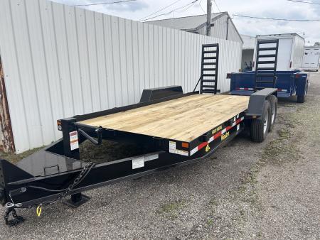 New 2026 Winston 7 TON 7 X 16 FT SKID STEER TRAILER SPRING ASSIST RAMPS