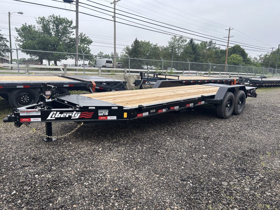 New 2026 Liberty 83 IN X 22 FT EQUIPMENT TRAILER FULL WIDTH RAMPS 15400 GVWR