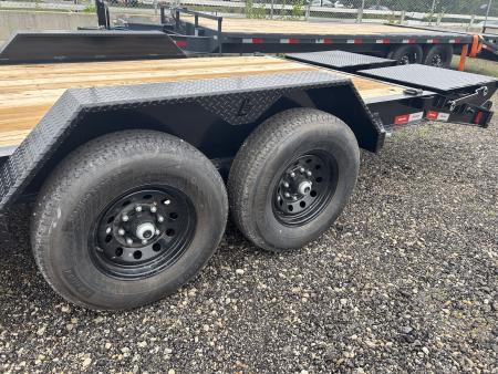 New 2026 Liberty 83 IN X 22 FT EQUIPMENT TRAILER FULL WIDTH RAMPS 15400 GVWR