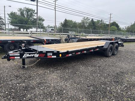 New 2026 Liberty 83 IN X 22 FT EQUIPMENT TRAILER FULL WIDTH RAMPS 15400 GVWR