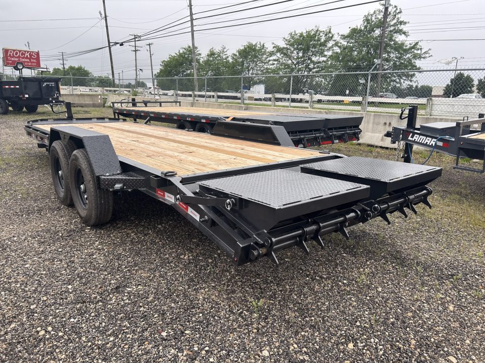 New 2026 Liberty 83 IN X 22 FT EQUIPMENT TRAILER FULL WIDTH RAMPS 15400 GVWR