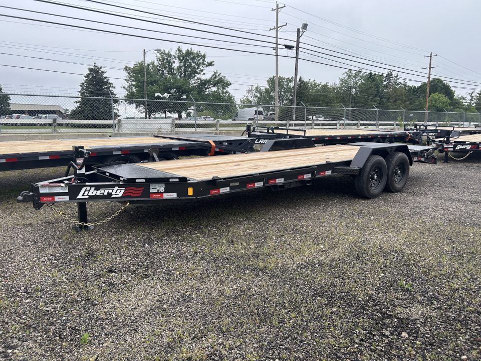 New 2026 Liberty 83 IN X 22 FT EQUIPMENT TRAILER FULL WIDTH RAMPS 15400 GVWR