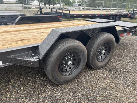 New 2026 Liberty 83 IN X 22 FT EQUIPMENT TRAILER FULL WIDTH RAMPS 15400 GVWR
