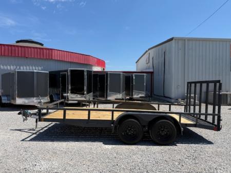 New Lamar Utility 83x16 7k W/ Single Brake, Dovetail & SQ Tube Top Rail