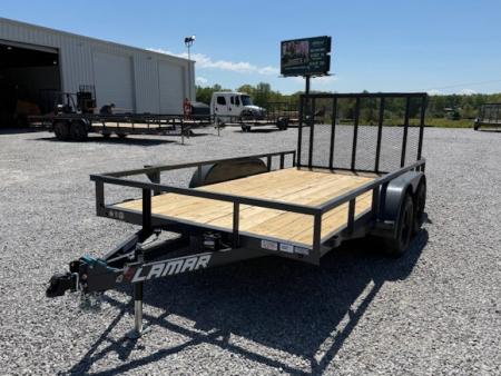 New Lamar Utility 83x14 7k w/ Single Brake & SQ Tube Top Rail