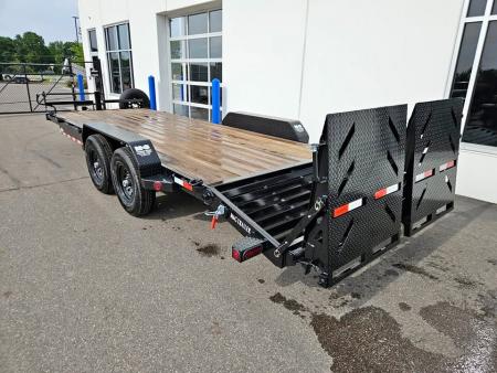 New ETB 83X20 (17+3) 14K EQUIPMENT TRAILER W/JUMBO RAMPS-BLACK