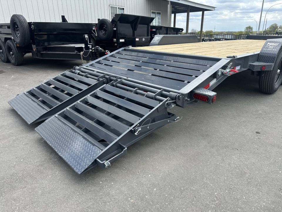 New EWB 83X24 (21+3) 14K EQUIPMENT TRAILER W/JUMBO RAMPS-GRAY