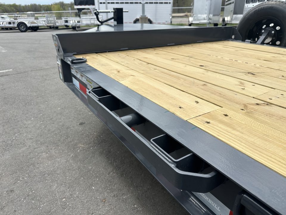 New EWB 83X24 (21+3) 14K EQUIPMENT TRAILER W/JUMBO RAMPS-GRAY