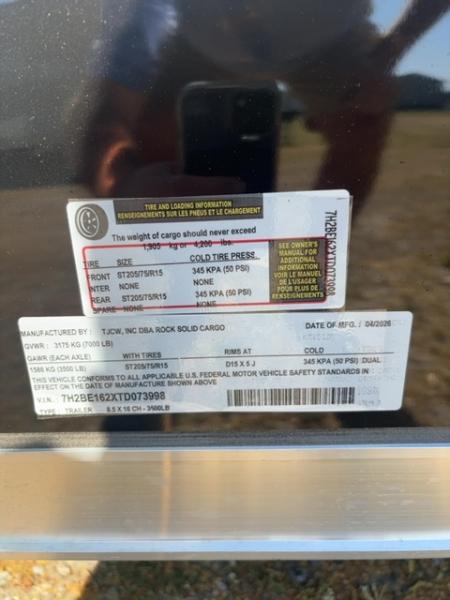 New 2026 Rock Solid Cargo RS8.5X16TA Cargo / Enclosed Trailer