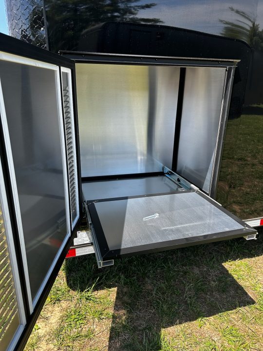 New 2026 Rock Solid Cargo 8.5x34 Bathroom/Race Trailer- Finished Interior-FLAT FRONT-7000LB Triple Torsion - 4X6 Escape Door - 25ft Awning