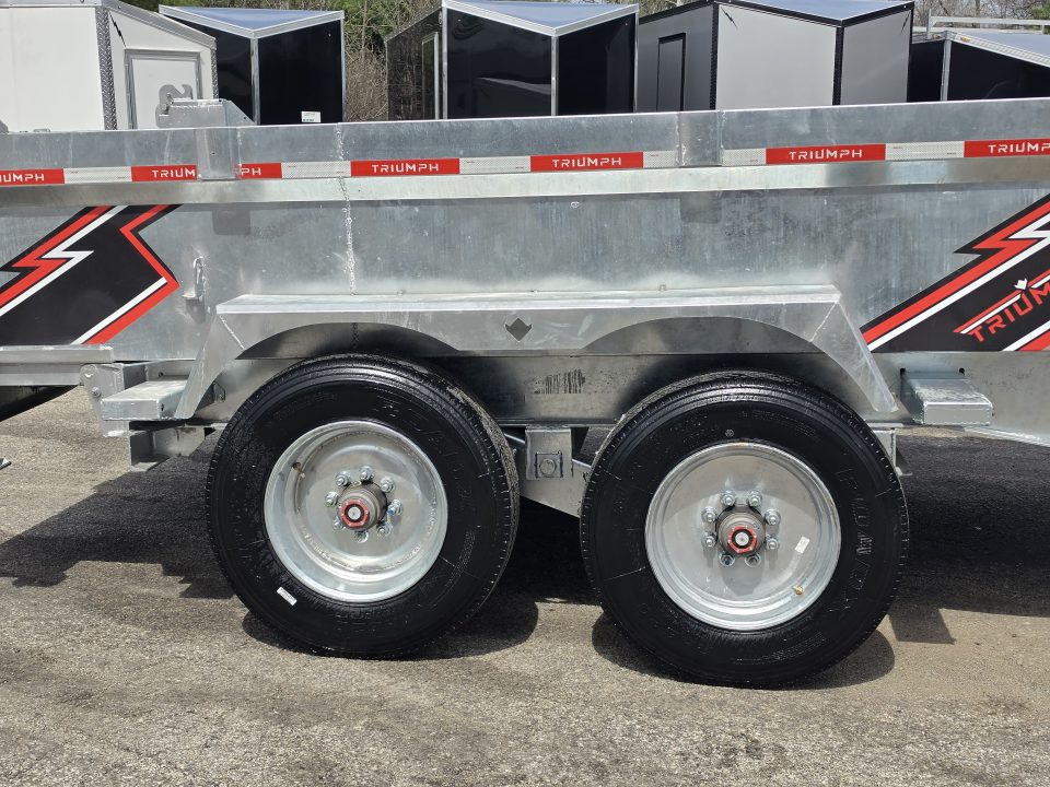 New 82" X 14' GALVANIZED DUMP 10 K AXLES SPARE TIRE INCLUDED 2026 TRIUMPH