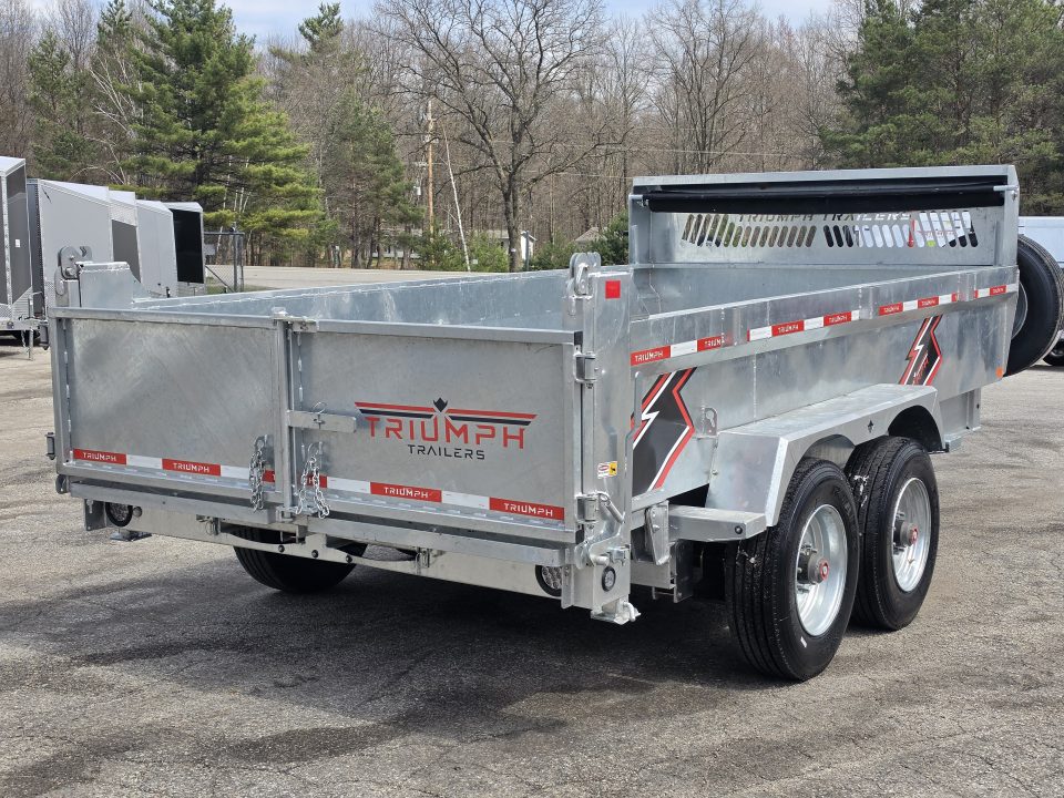 New 82" X 14' GALVANIZED DUMP 10 K AXLES SPARE TIRE INCLUDED 2026 TRIUMPH