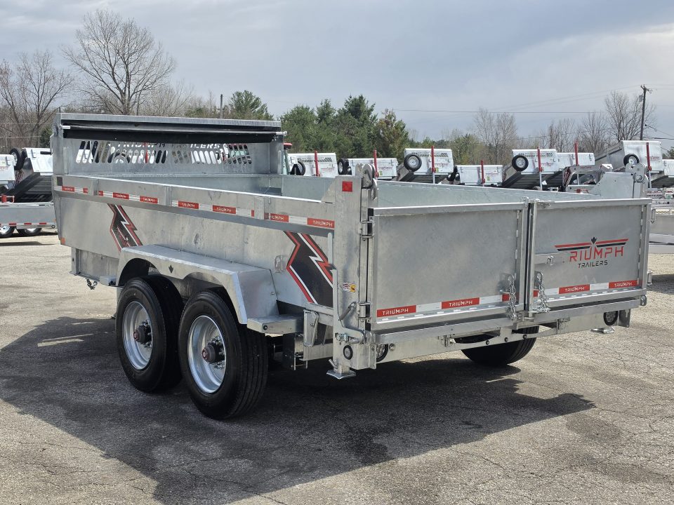 New 82" X 14' GALVANIZED DUMP 10 K AXLES SPARE TIRE INCLUDED 2026 TRIUMPH