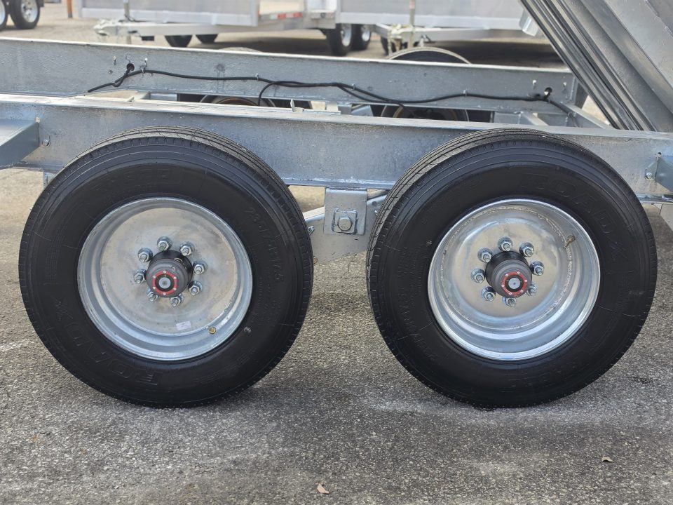 New 82" X 14' GALVANIZED DUMP 10 K AXLES SPARE TIRE INCLUDED 2026 TRIUMPH